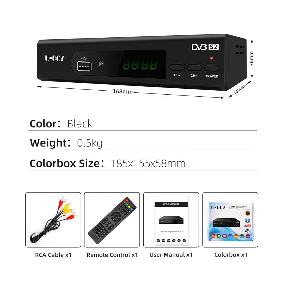 Universal TV Decoders Factory OEM DVB S2 Set Top Box 4K Digital Satellite Receiver