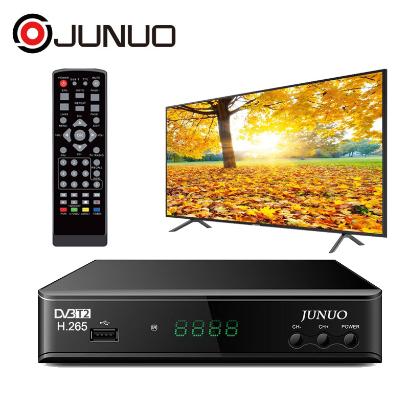 TUNER TV NAZIEMNEJ HD DVB-T2 STB H.265 TUNER DVB-T DEKODER CYFROWY TV DVBT-2 SCART HD DVB-T2