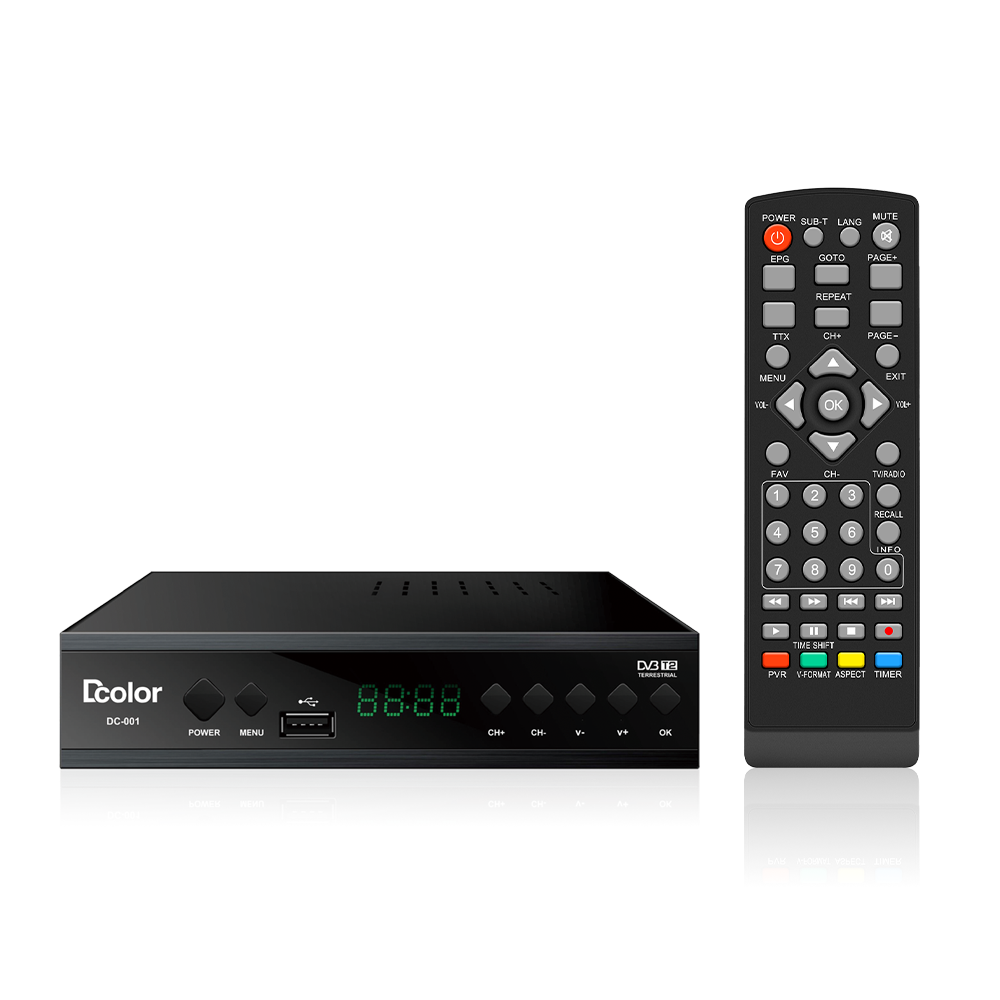 Dcolor Full HD 1080P Digital DVB T2 Receiver 2023 DVB T2 Set Top Box H.264 DVB T2 Decoder