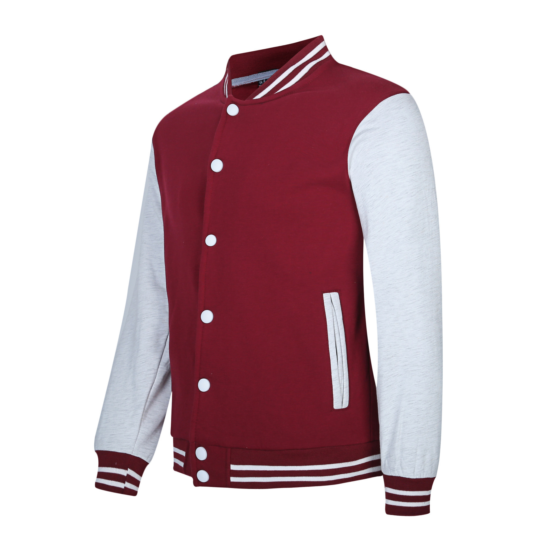 High Quality Blank Men Winter Fleece Baseball Jacket Custom Logo Varsity Letterman Jacket