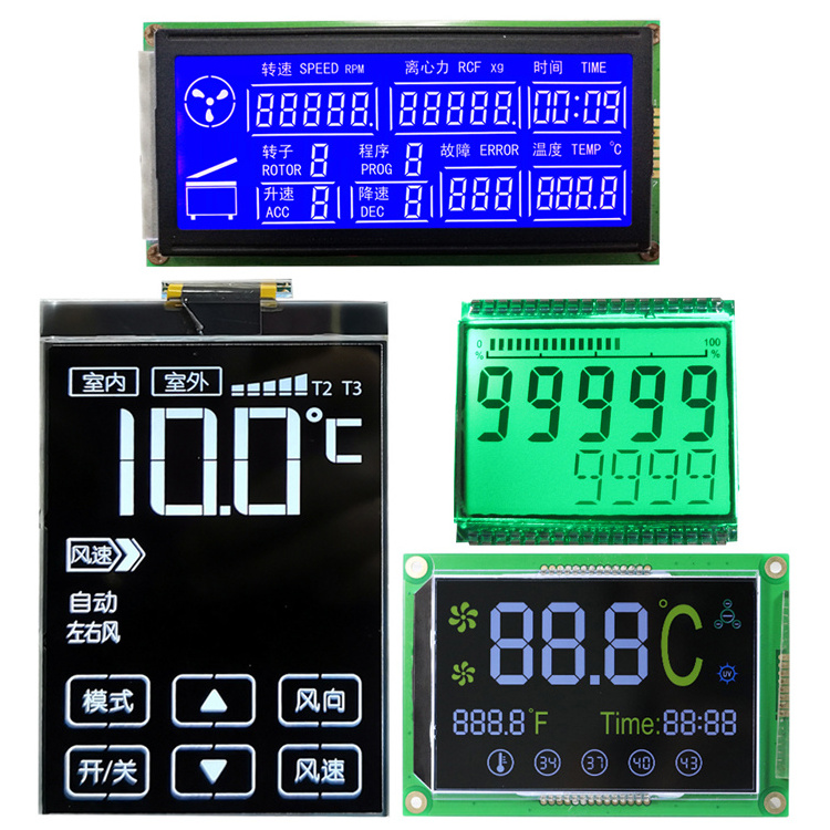 Custom lcd screen 7 segment lcd display VA TN HTN STN FSTN customized lcd display for electricity meter