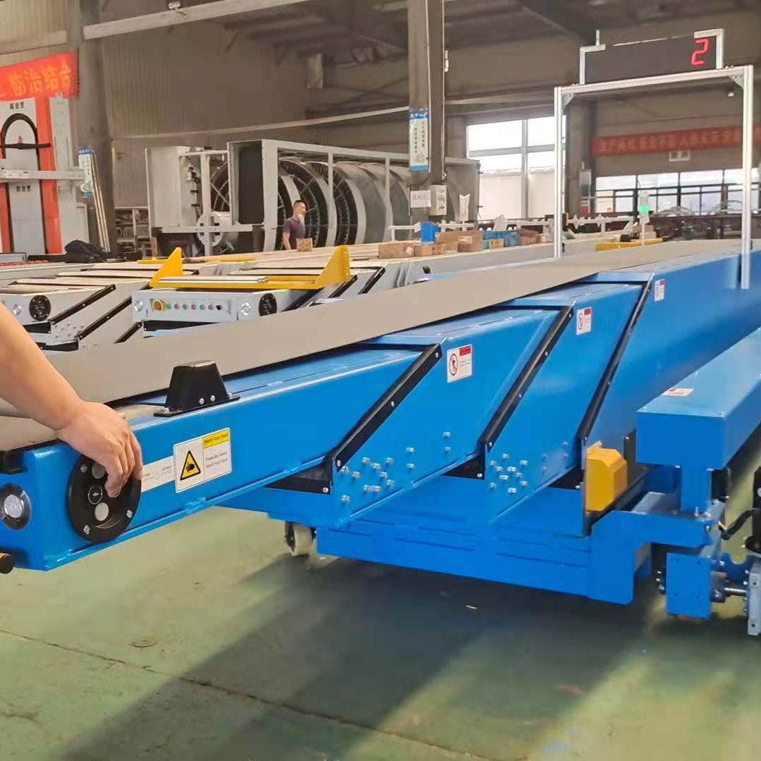 Customization Unloading System Motorized Movable Truck loading Belt Conveyor With Counter