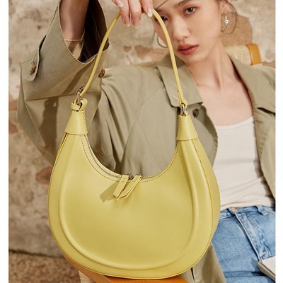 2023 new arrivals bulk women cowhide purses small shoulder bag cute hobo bag fashion real leather handbags for ladies