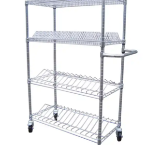 Hot Selling SMT Reel Use Shelf ESD Chrome 5 tiers Light Duty Wire Racking Manufacturer stainless steel wire shelving