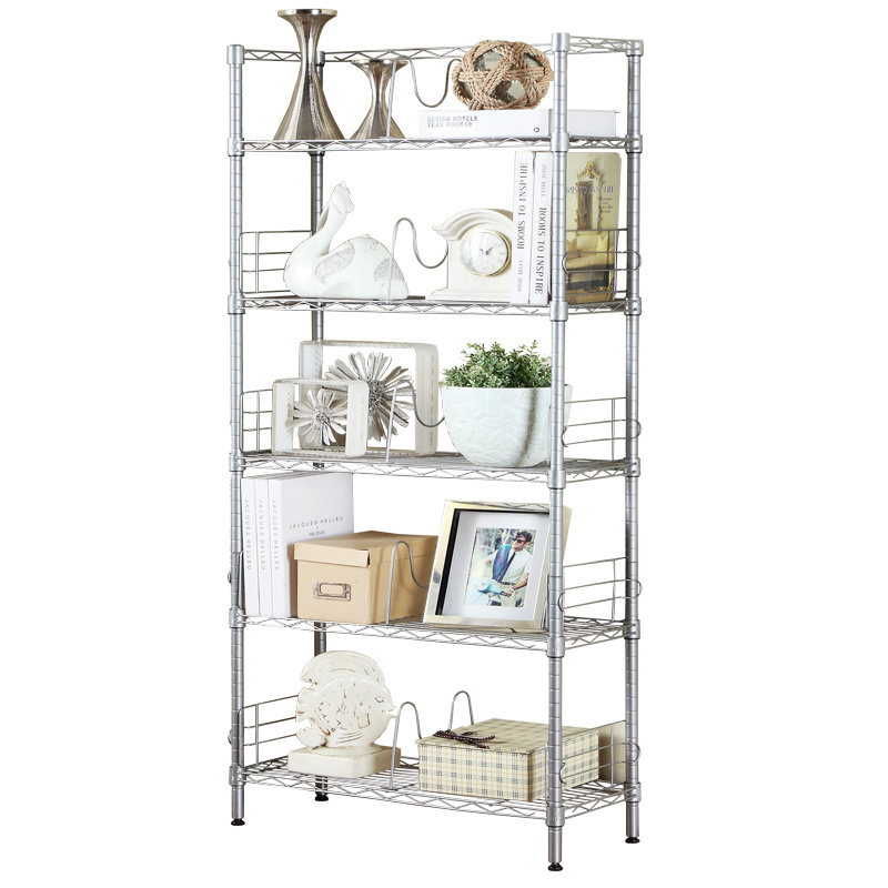 NSF Approval Heavy Duty Chrome 6 Tiers Commercial Storage Wire Steel Shelving