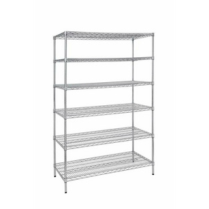 Metal Wire Shelving Unit Shelves Storage Silver 6 Tier Heavy Duty