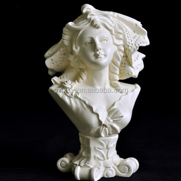 Custom Plaster Of Paris Statue Female Bust Model