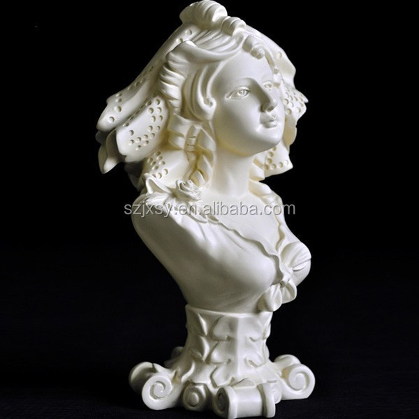 Custom Plaster Of Paris Statue Female Bust Model