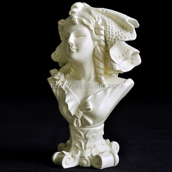 Custom Plaster Of Paris Statue Female Bust Model