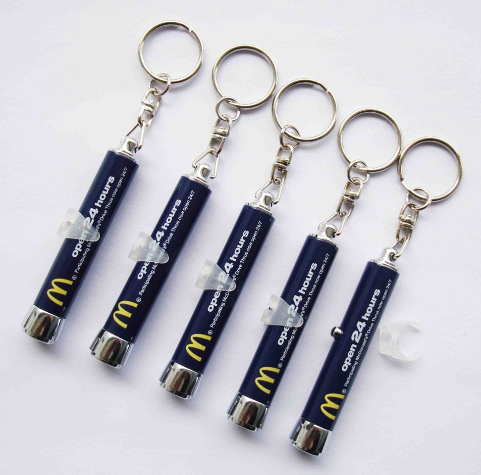 Low MOQ Custom projection keychain LED light with full color projection LED LOGO projector torch keychain for promotional gifts