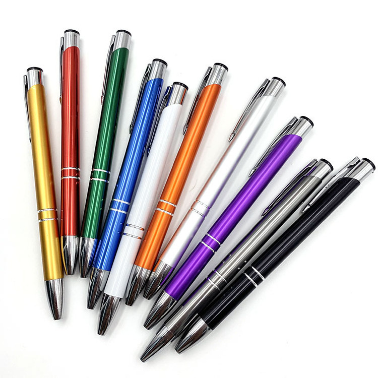 Pens Custom Laser Engraved Printed Brand Logo Promotional Animal Pen Newly Released Aluminum Ballpoint Metal Black OEM 25g 1.0mm