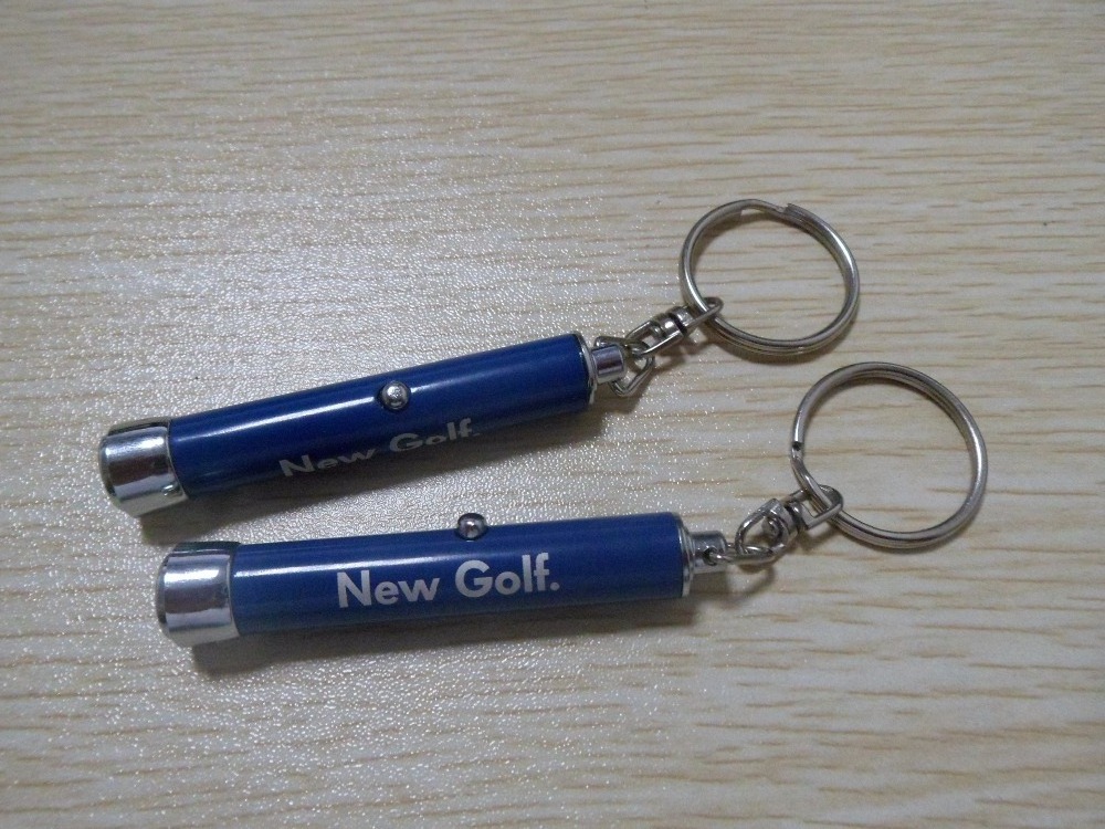 Mini LED flashlight torch keychain With Custom Image Projection mini LOGO keychain for promotional Advertising gifts