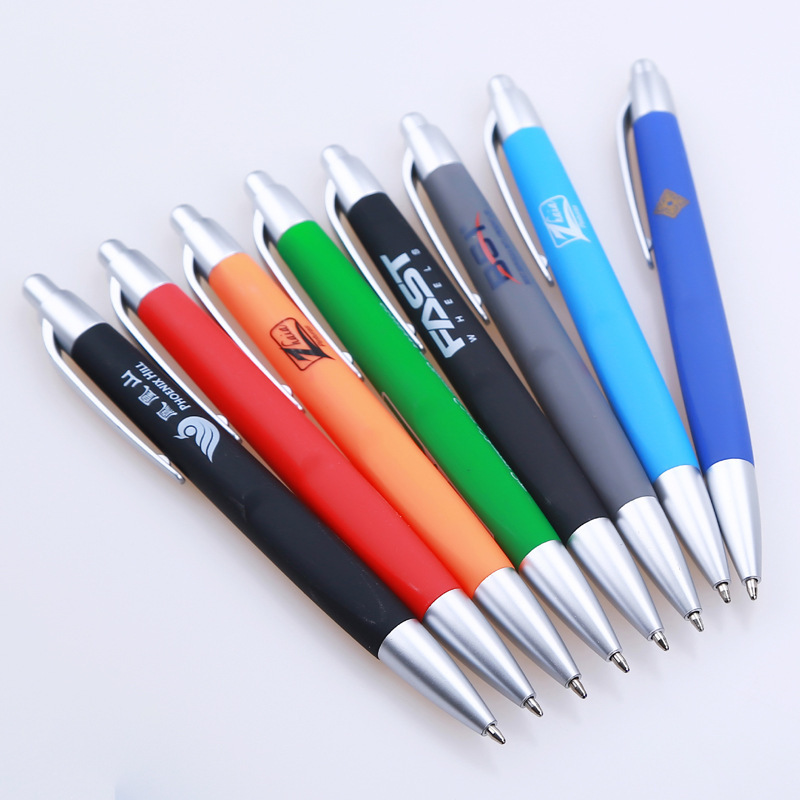 Hot sale Ballpoint Pens with Logo Advertising Ballpen Promotional Custom Recycled Plastic Sports Retractable Normal 7.2g