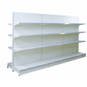 Customized size supermarket shelf gondola display stand metal shelving