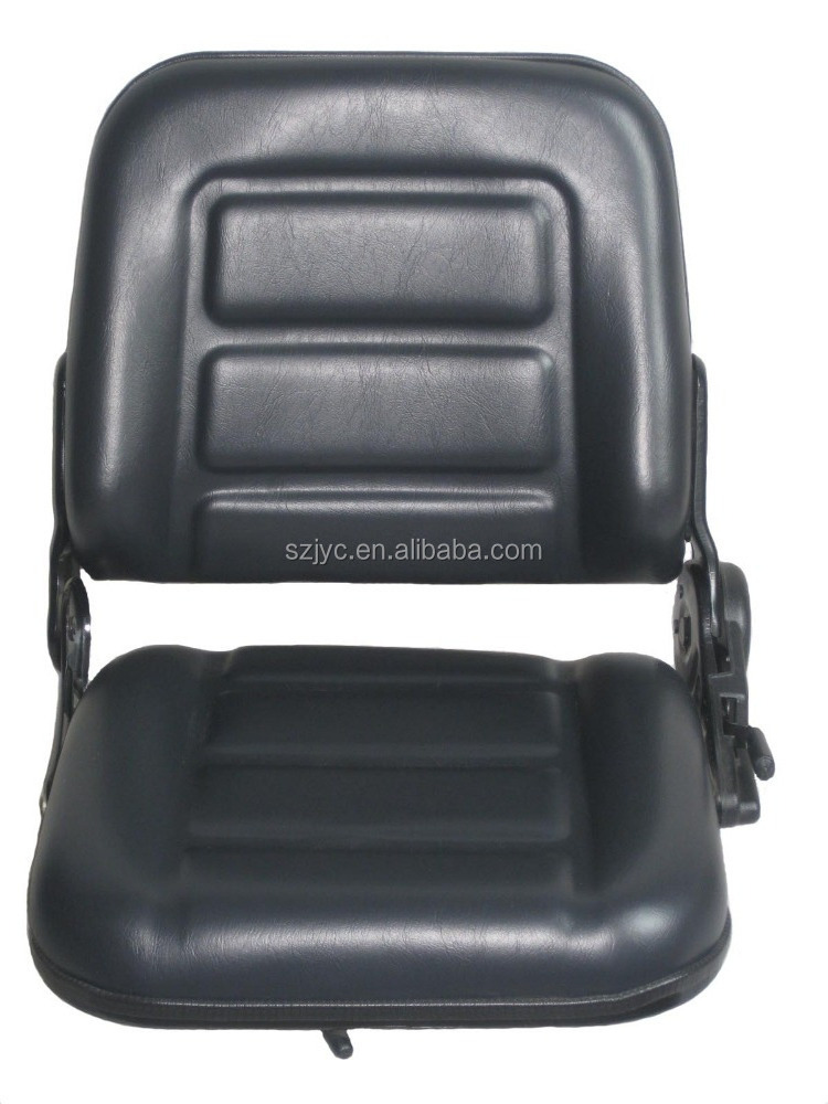 Chinese Backrest Adjustable Forklift Seat PVC Cover With Armrest Safety Belt YH-16