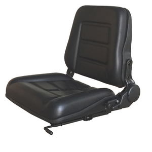 Adjustable Forklift Seat Black PVC Leather Cover With Armrest Safety Belt YH-16