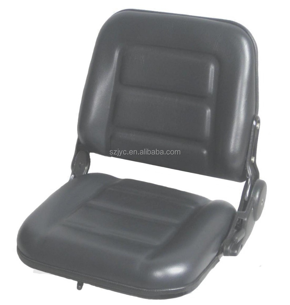 Chinese Backrest Adjustable Forklift Seat PVC Cover With Armrest Safety Belt YH-16