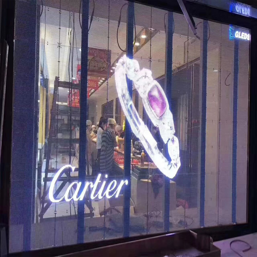 Store Window Advertising Led Display Transparent Led Screen Pantalla Led Transparente Glass Led Screens