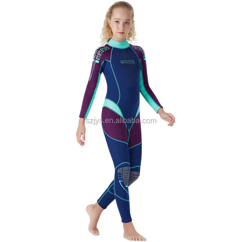 New Design 2.5mm Neoprene Kids Wetsuit Long Sleeves Kids Diving Suits Children Swimwear Warm One Pieces Surfing Suit