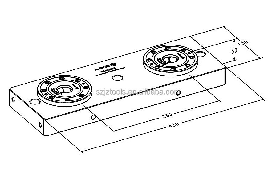 a one zero point clamping  workholding system for CNC milling machine