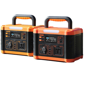 Muti-Color Portable Power Generator 600W Solar Rechargeable Station Outdoor Emergency Power Supply