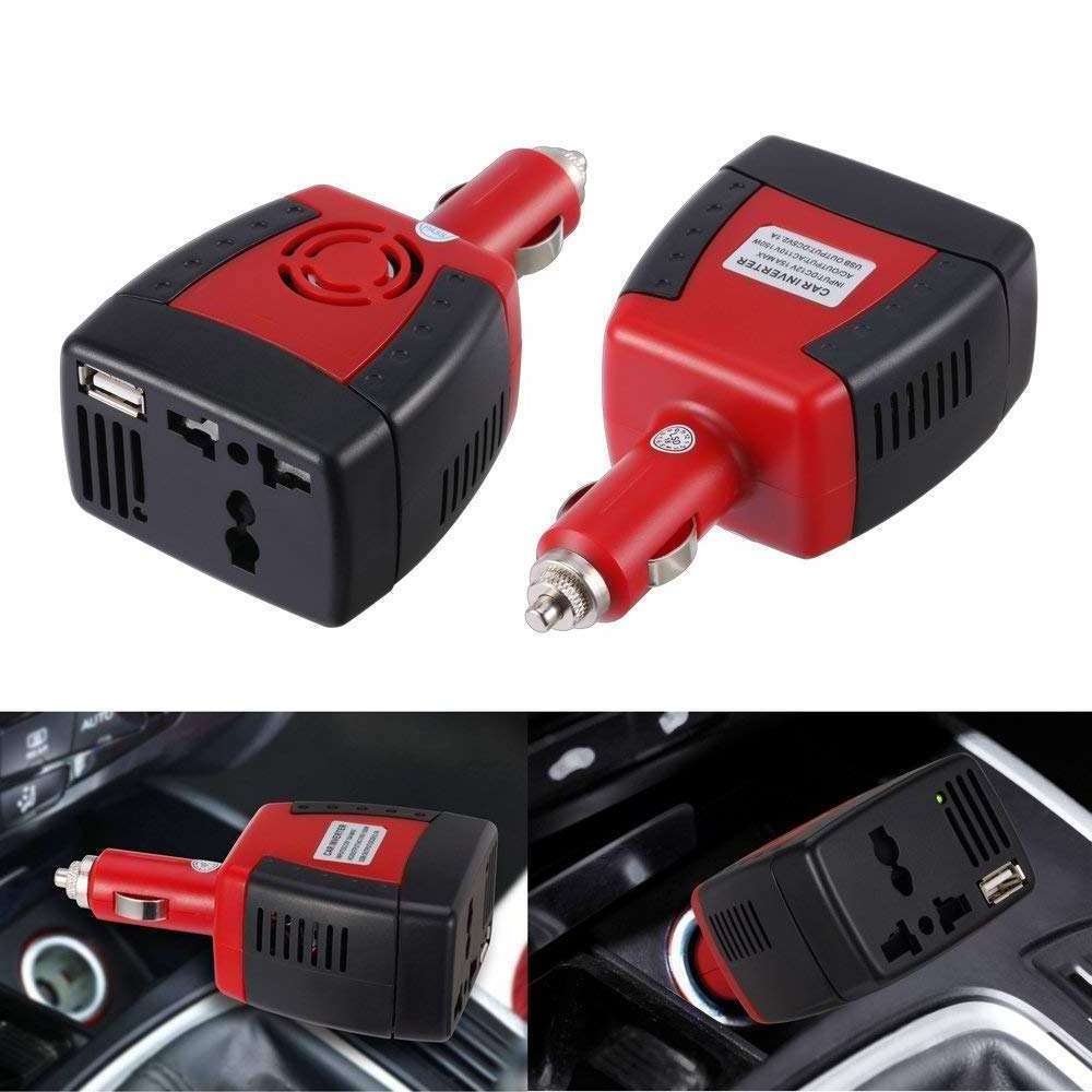 75W 150W Car cigarette lighter DC12V to AC 110V 220V with USB power supply inverter for car motorcycles