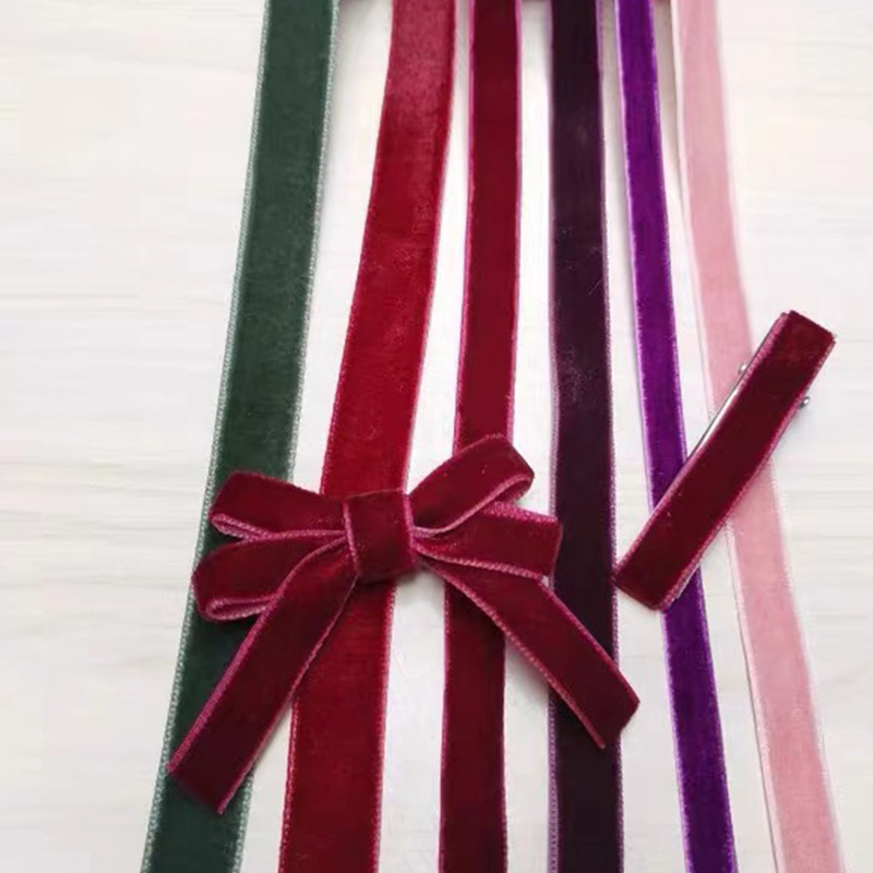 Customize Various Sizes Of Single Sided Nylon Ribbon Diy Accessories Non Stretch Ribbon Velvet Webbing