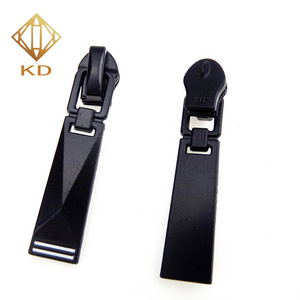 Custom #3 Black Zinc Alloy Waterproof Zipper Slider Zipper Puller For Clothing