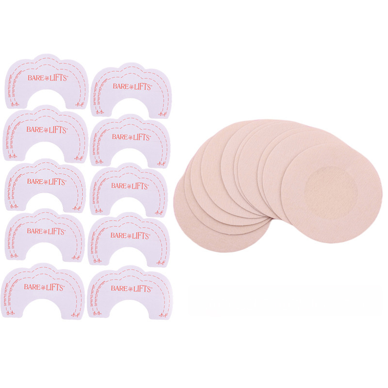 Wholesale Disposable Breathable Non-Woven Flower Invisible Breast Lifting Tape Nipple Sticker Bra Nipple Cover