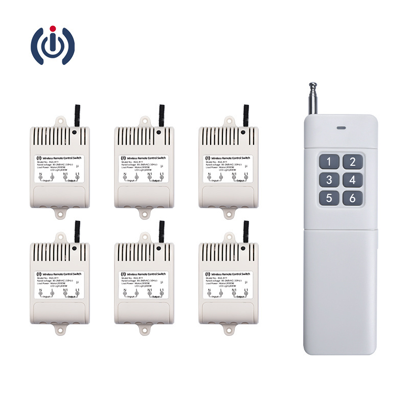 220V 6 gang switch with Remote Control wireless switch for lighting 433MHz RF Switch