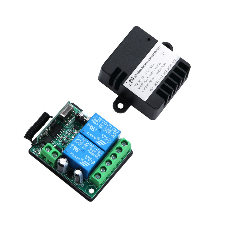 Direct Selling 12V relay button 2 channels switch with Remote Control wireless switch 433MHz RF Switch