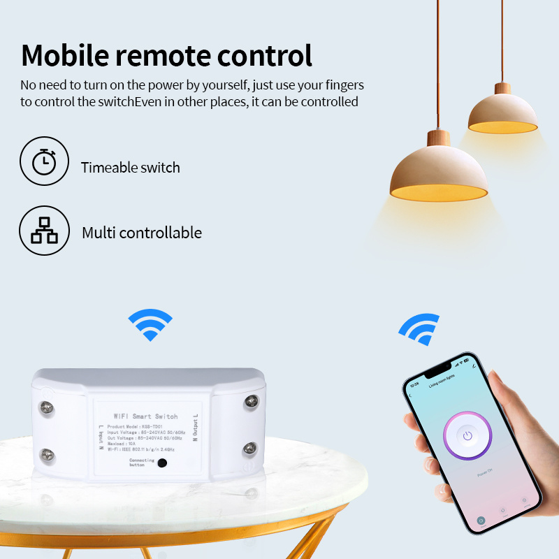 Smart Switch 110V 220V mini smart relay switch WIFI breaker WIFI APP and voice control