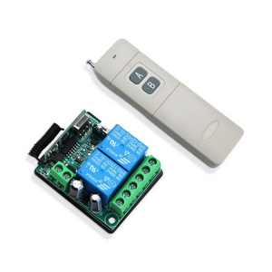 Direct Selling 12V relay button 2 channels switch with Remote Control wireless switch 433MHz RF Switch