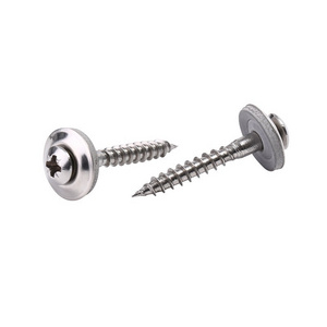 stainless steel Phillips oval head self tapping  Cross Recessed CSK Head Wood Screws EPDM+304 combination