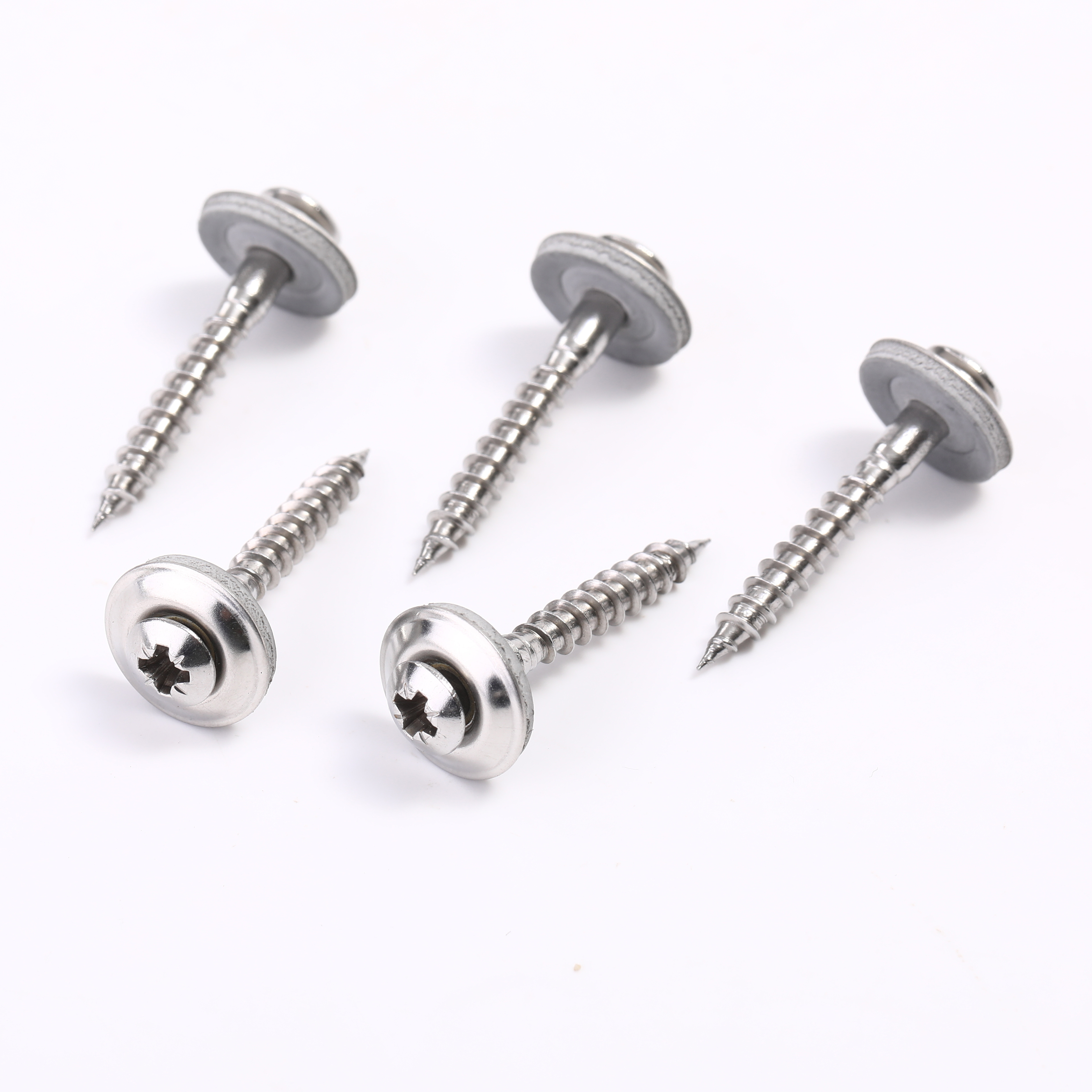 stainless steel Phillips oval head self tapping  Cross Recessed CSK Head Wood Screws EPDM+304 combination