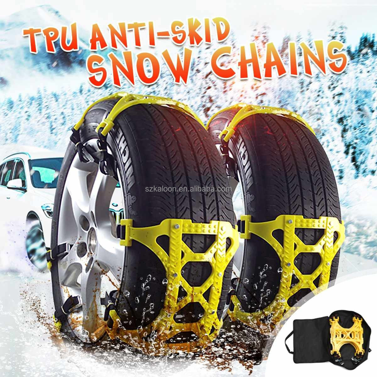 Car Winter Wheels Snow Chains Snow Tire Anti-skid Chains Wheel Tyre Cable Belt Outdoor Emergency Chain For 165-275 ASUSAYQ