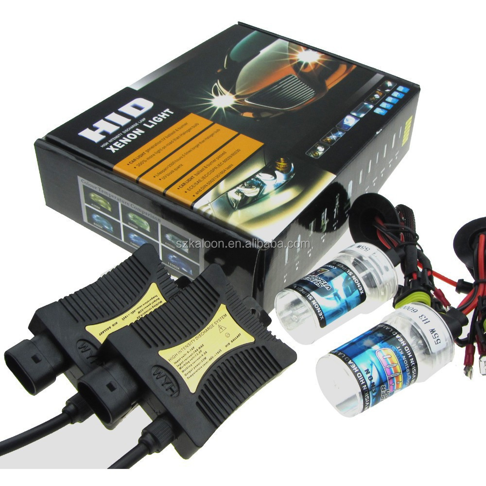 hid kit xenon 35w 55w with super slim ballast h1 h3 h7 h9 6000k auto conversion xenon kit