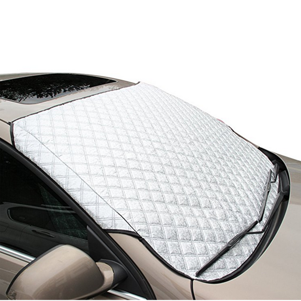 Outdoor Windproof Magnetic half Car Cover SunShade Protector Car Windshield Snow Ice Cover with Rear Mirror Covers