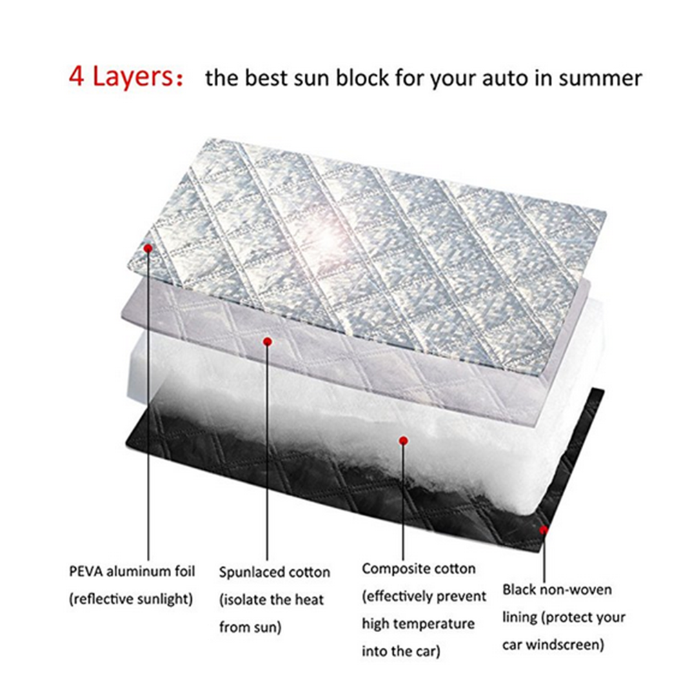 Outdoor Windproof Magnetic half Car Cover SunShade Protector Car Windshield Snow Ice Cover with Rear Mirror Covers