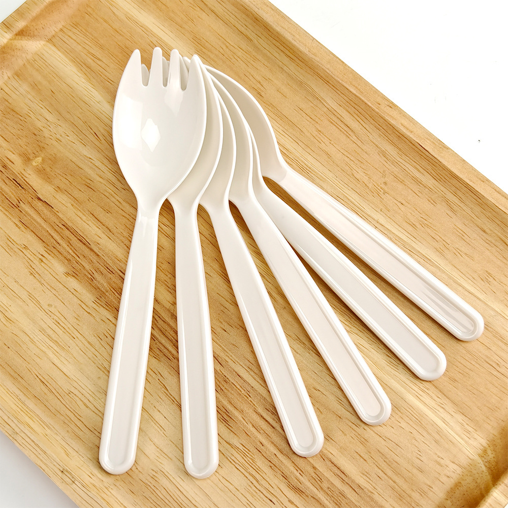 Creative Custom Design Eco Biodegradable PLA Disposable Forks and Spoons for Restaurants and Hotels