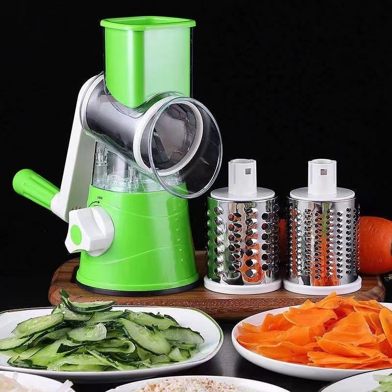 Multi Purpose Manual Food Vegetable Grater Slicer Potato Cheese Grater With Handle Kitchen Rotary Tabletop Drum Grater