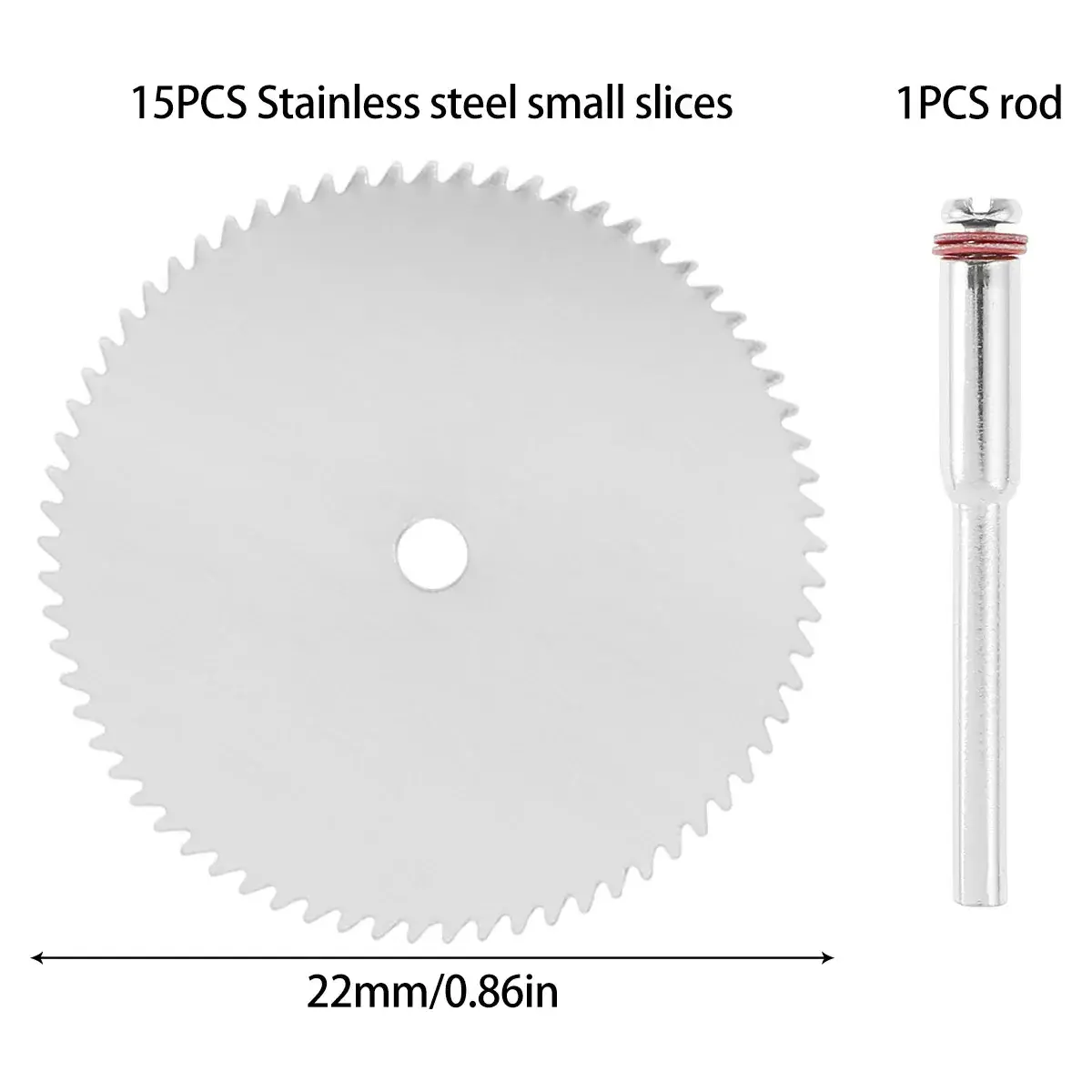 15Pcs Mini Circular Saw Blade Kit Stainless Steel Cutting Wheel Disc Rotary Tool Access for Dremel Metal Wood Cutting Discs