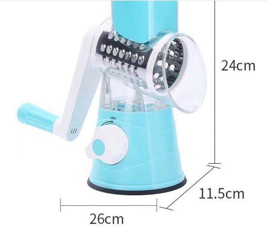 Multi Purpose Manual Food Vegetable Grater Slicer Potato Cheese Grater With Handle Kitchen Rotary Tabletop Drum Grater