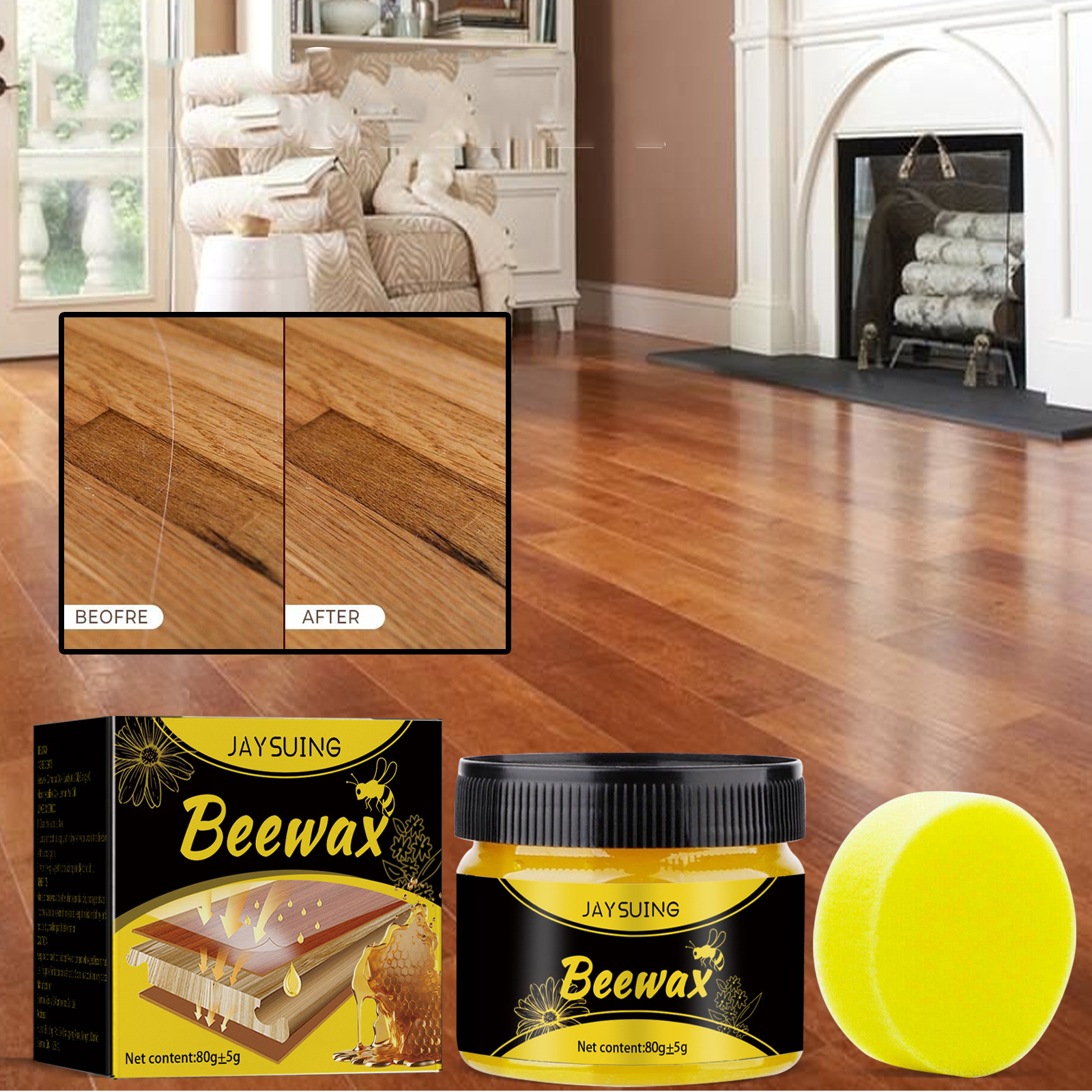 Jaysuing Wood Wax Oil Protective Wood Wax Oil Paint Quick Fix Wood Wax Polish For Floor