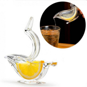 Art Acrylic Bird Shape Lemon Lime Squeezer Bird Slice Clear Crystal Manual Juicer Press Portable Lemon Squeezer Bird