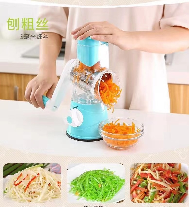 Multi Purpose Manual Food Vegetable Grater Slicer Potato Cheese Grater With Handle Kitchen Rotary Tabletop Drum Grater