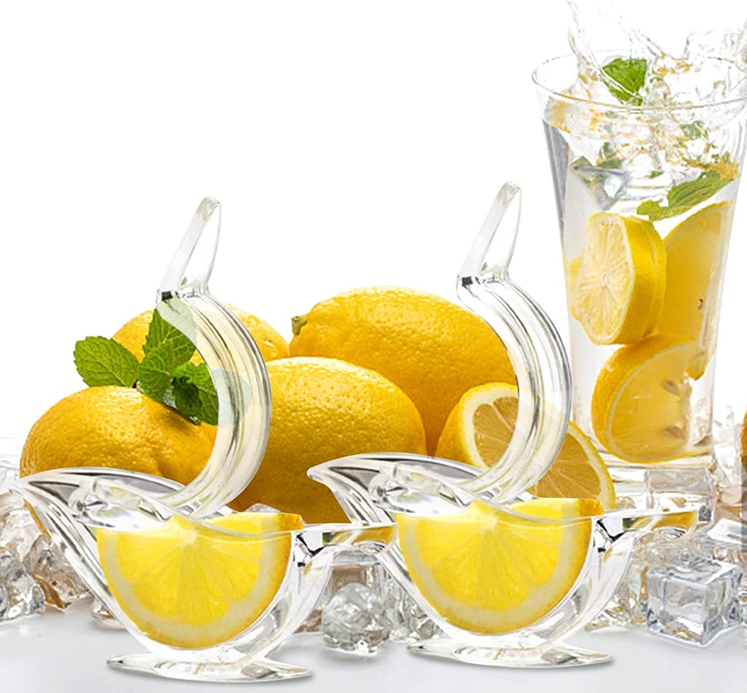 Art Acrylic Bird Shape Lemon Lime Squeezer Bird Slice Clear Crystal Manual Juicer Press Portable Lemon Squeezer Bird