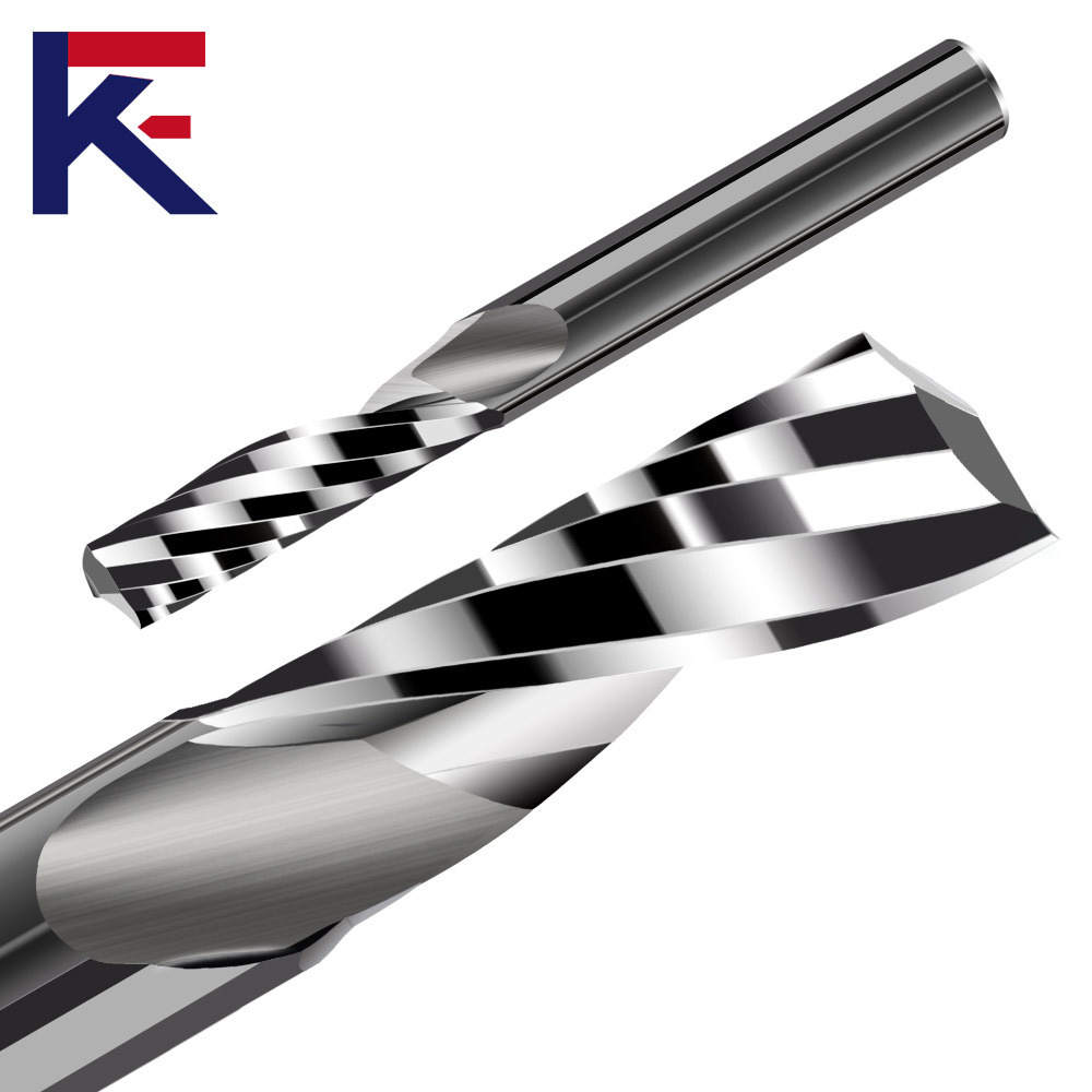 KF High Quality Single Flute Spiral Milling Cutter For Acrylic CNC Cutting Tool