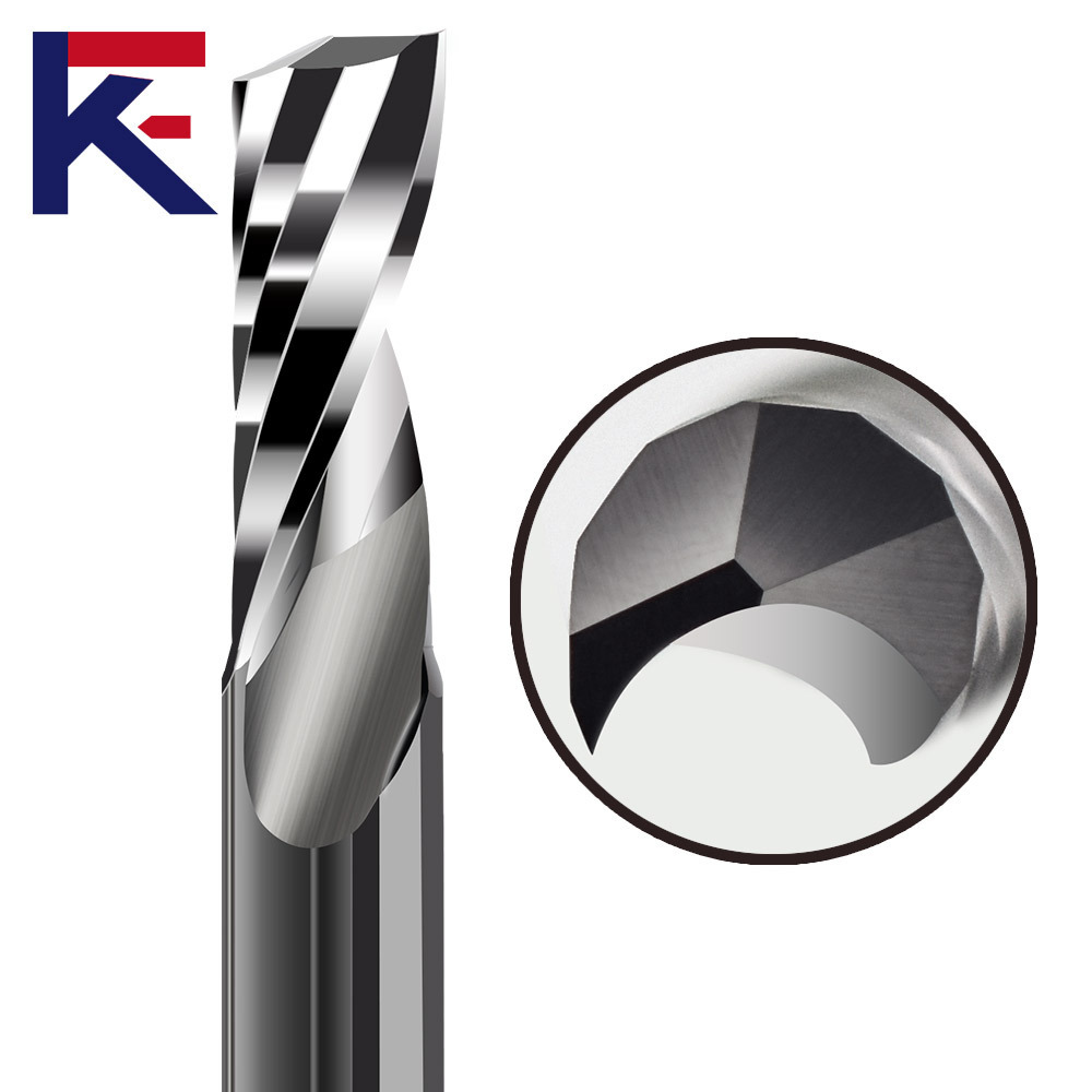 KF High Quality Single Flute Spiral Milling Cutter For Acrylic CNC Cutting Tool