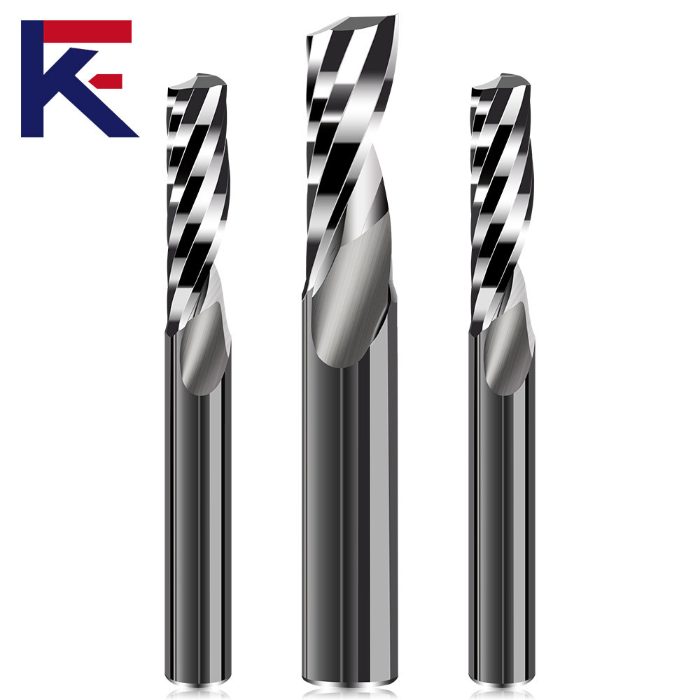 KF High Quality Single Flute Spiral Milling Cutter For Acrylic CNC Cutting Tool